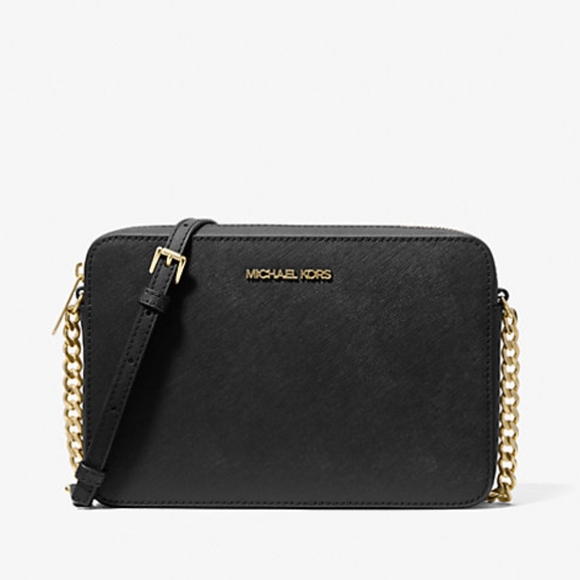 Michael Kors Black Crossbody Bag with Gold Chain - Picture 1 of 13